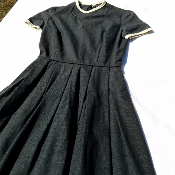 VTG 50's Handmade Dress Black Ringer Pinup - Picture 8 of 14